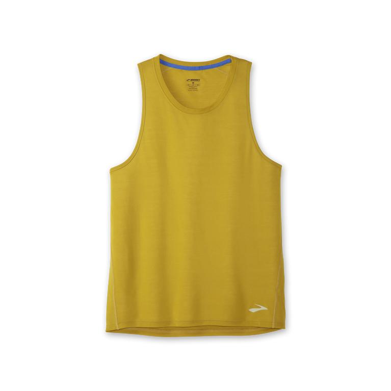 Brooks Mens Distance Running Tank Top - Golden Hour (607138-SDW)